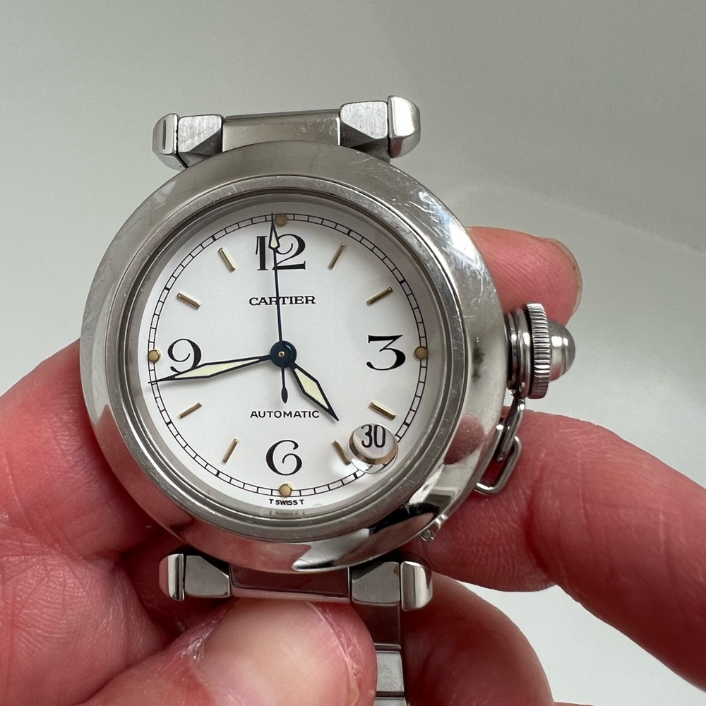 Cartier Stainless Steel Silver 35mm Pasha C Automatic Watch